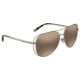 Michael Kors 0MK1024 11765A 58 SILVER /PALE GOLD-TONE BRONZE MIRROR Metal Woman size 58 sunglasses