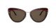 Prada For Her sunglasses with a HAVANA/RED/HAVANA Acetate frame and DARK BROWN lens.  Lens width is 55mm with model number 0PR 25XS.