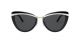 Prada For Her sunglasses with a BLACK/WHITE/BLACK Acetate frame and DARK GREY lens.  Lens width is 55mm with model number 0PR 25XS.