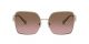 Valentino For Her sunglasses with a PALE GOLD Metal frame and GRADIENT BROWN PINK lens.  Lens width is 59mm with model number 0VA2041.