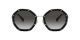 Valentino For Her sunglasses with a BLACK Metal frame and GRADIENT BLACK lens.  Lens width is 55mm with model number 0VA2042.