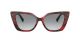 Valentino For Her sunglasses with a RED HAVANA Acetate frame and GRADIENT GREY lens.  Lens width is 56mm with model number 0VA4073.
