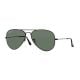 Ray Ban 0RB3025 002/58 55 BLACK CRYSTAL GREEN POLARIZED Metal Man size 55 sunglasses