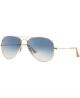 Ray Ban 0RB3025 001/3F 58 GOLD CRYSTAL GRADIENT LIGHT BLUE Metal Man size 58 sunglasses