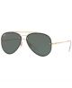 Ray Ban 0RB3584N 905071 58 GOLD DARK GREEN Steel Unisex size 58 sunglasses