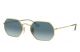 Ray Ban 0Rb3556N91233M53 Octagonal Gold Metal U Nb