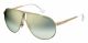 Carrera  brand UNISEX sunglasses with a GOLD frame and GREEN SHADED FLASH GUN METAL lens with a lens width of 66mm and model number Carrera 1005/S