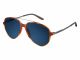 Carrera  sunglasses For Him with a LIGHT HAVANA DARK RUTHENIUM frame and BLUE lens with a lens width of 57mm and model number Carrera 118/S