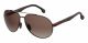 Carrera  sunglasses For Him with a MATTE BROWN frame and BROWN SHADED POLARIZED lens with a lens width of 63mm and model number Carrera 8025/S