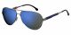Carrera  sunglasses For Him with a MATTE RUTHENIUM frame and BLU SKY MIRROR lens with a lens width of 62mm and model number Carrera 8030/S