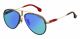 Carrera  brand UNISEX sunglasses with a GOLD BLUE frame and BLUE MIRROR lens with a lens width of 58mm and model number Carrera GLORY