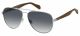 Fossil  sunglasses For Him with a MATTE RUTHENIUM frame and DARK GREY SHADED lens with a lens width of 60mm and model number FOS 2061/S