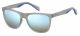 Fossil  sunglasses For Him with a MATTE GREY frame and BLUE MULTILAYER lens with a lens width of 55mm and model number FOS 3086/S