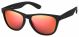 Polaroid  brand UNISEX sunglasses with a BLACK frame and GREY RED MIRROR POLARIZED lens with a lens width of 55mm and model number P8443