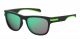 Polaroid  sunglasses For Him with a MATTE BLACK frame and GREY MULTILAYER GREEN POLARIZE lens with a lens width of 54mm and model number PLD 2065/S