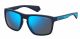 Polaroid  sunglasses For Him with a MATTE BLACK frame and BLUE MIRROR POLARIZED lens with a lens width of 57mm and model number PLD 2079/S