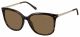 Polaroid  sunglasses For Her with a HAVANA GOLD frame and BROWN POLARIZED lens with a lens width of 57mm and model number PLD 4043/S