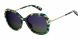 Polaroid  sunglasses For Her with a GREEN HAVANA frame and BLUE SHADED POLARIZED lens with a lens width of 55mm and model number PLD 4068/S