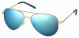 Polaroid  brand UNISEX sunglasses with a GOLD frame and GREY BLUE MIRROR POLARIZED lens with a lens width of 56mm and model number PLD 6012/N